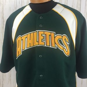 Oakland Athletics Stitches Jersey Button Front L